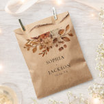 Elegant Autumn Winter Floral Wedding Favors  Favor Bag<br><div class="desc">This elegant collection of stationary and décor features hand-painted watercolor flowers in shades of burnt orange,  creamy peach and salted caramel. They are accented by classic and modern lettering making this the ultimate collection for the perfect fall wedding.</div>
