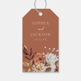 Elegant Autumn Winter Floral Wedding Favors  Gift Tags