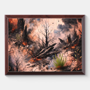 Elegant Award Plaque with Artistic Flair