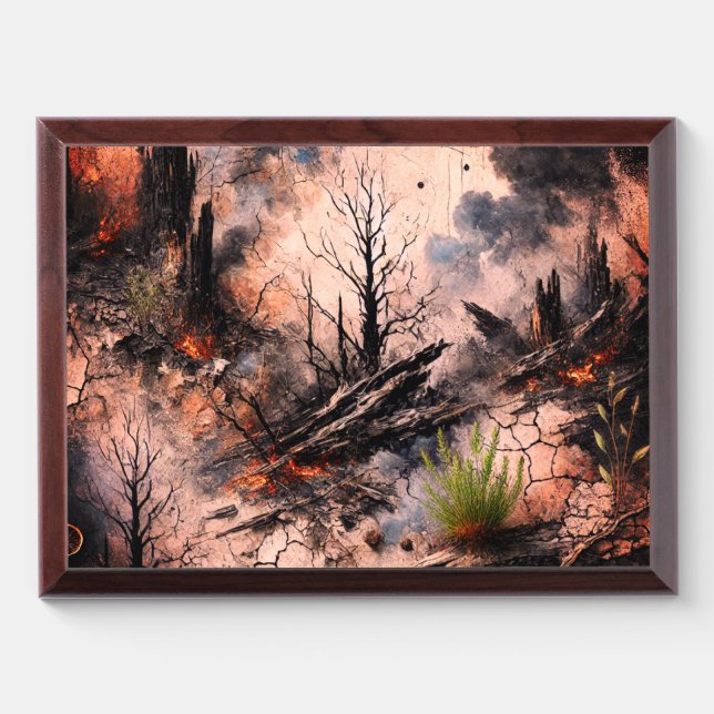 Elegant Award Plaque with Artistic Flair (Horizontal)