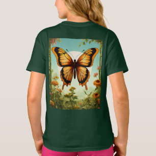 Elegant 'B' Butterfly: Italic Letter Logo Design T-Shirt