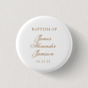 Elegant Baby Baptism Button