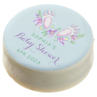 Elegant Baby Blue Bunny Feet Easter Baby Shower