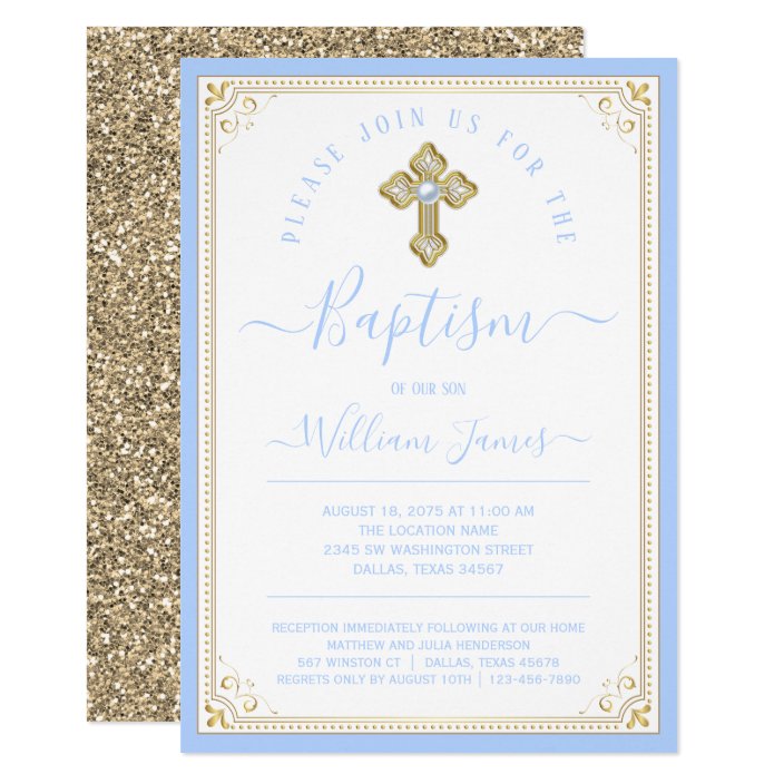 baby blue invitations