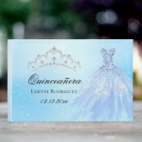 Light blue quinceanera guest book / quinceanera-decor