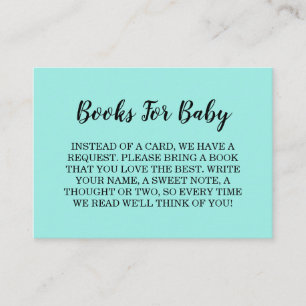 Elegant Baby & Co Black Teal Baby Shower Enclosure Card