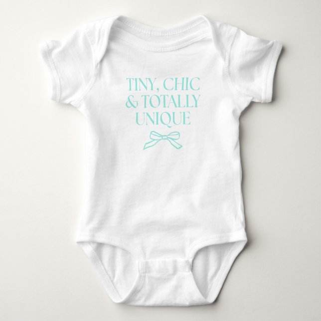 Elegant Baby & Co Teal Baby Shower Bodysuit (Front)