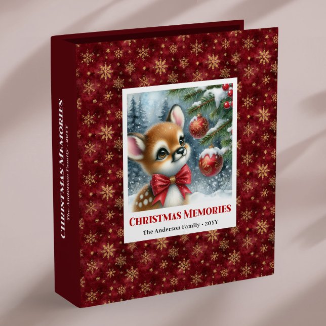 Elegant Baby Fawn Winter Scene Christmas Album 3 Ring Binder (Elegant Baby Fawn Winter Scene Christmas Ring Binder

)