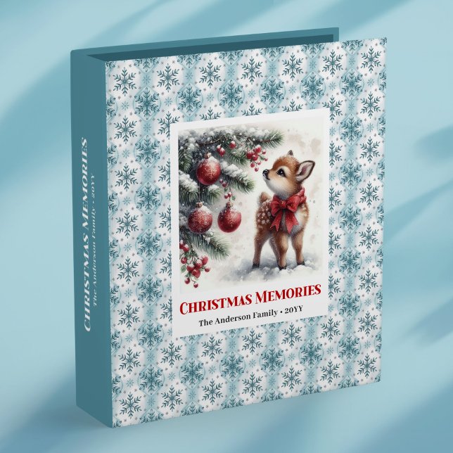 Elegant baby fawn winter scene kids memory album 3 ring binder (Elegant baby fawn winter scene kids memory album

)