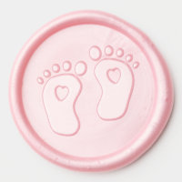 Elegant Baby Footprints Heart Newborn Baby Shower