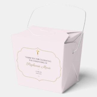 Elegant Baby Girl Christening Favor Box - Baptism