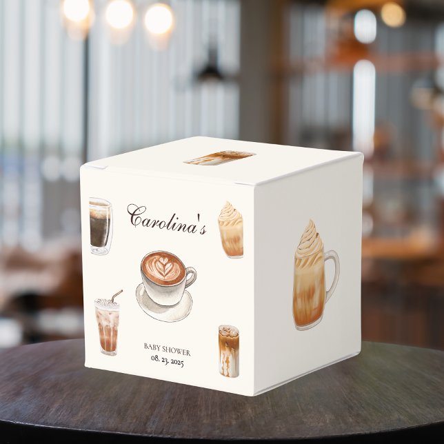 Elegant Baby is Brewing Coffee baby Shower Favor Boxes (Creator Uploaded)