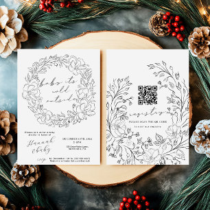Elegant Baby It's Cold Outside Shower QR code Invitation
