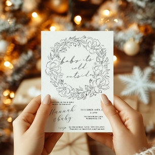 Elegant Baby It's Cold Outside Winter Shower line Invitation