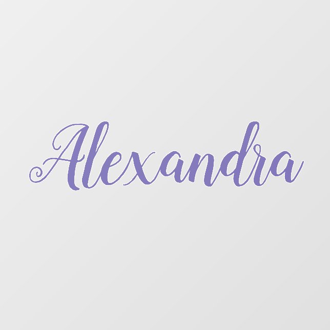 Elegant Baby Name Lavender Wall Decal (Front)