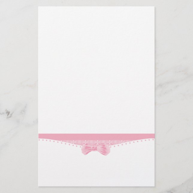 Elegant Baby Pink Stationery (Front)