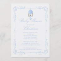 Elegant Baby Rattle Boy Baby Shower Invitation