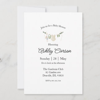 Elegant Baby Shower Announcement Card