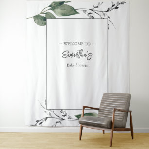 Elegant Baby Shower Backdrops Greenery
