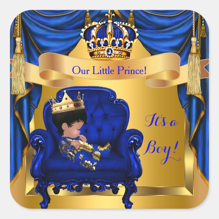 baby shower royal blue and gold