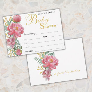 Elegant Baby Shower Fill In Invitation