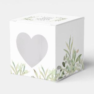 Elegant Baby Shower Greenery Botanical Favor Box