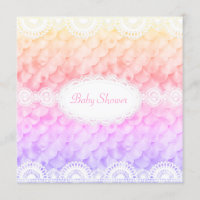 ELEGANT BABY SHOWER INVITATION rainbow MERMAID NEW