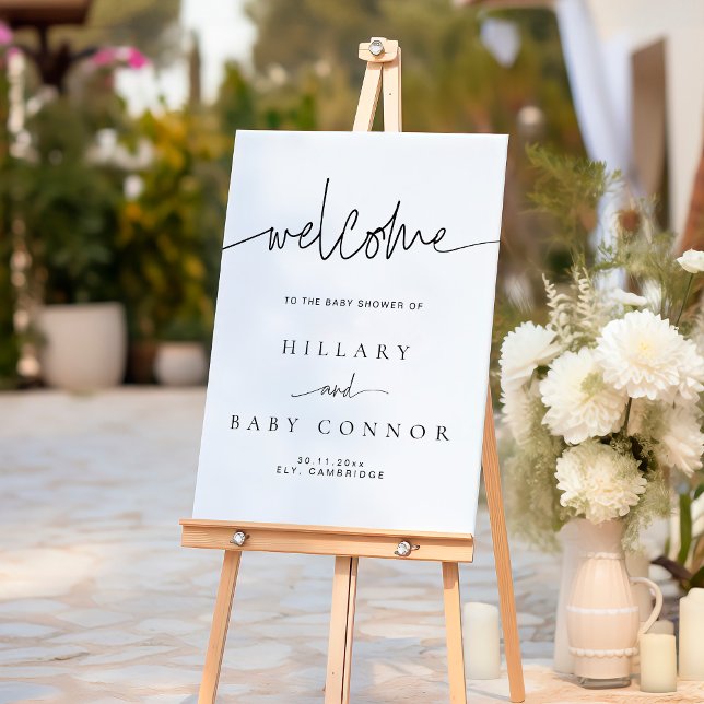 Elegant Baby Shower Script Welcome Foam sign (Creator Uploaded)