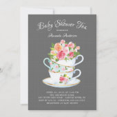 Elegant Baby Shower Tea Invitation (Front)