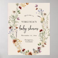 Elegant Baby Shower Welcome Poster