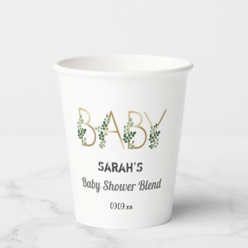 Elegant Baby Slogan Baby Shower Celebration  Paper Cups