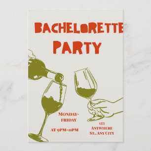Elegant Bachelorette Weekend Invitation for Bride