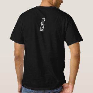 Elegant Back Design Print Template Mens Modern T-Shirt