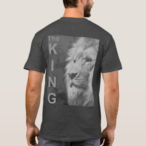 Elegant Back Print Modern Pop Art Lion Head Mens T_Shirt