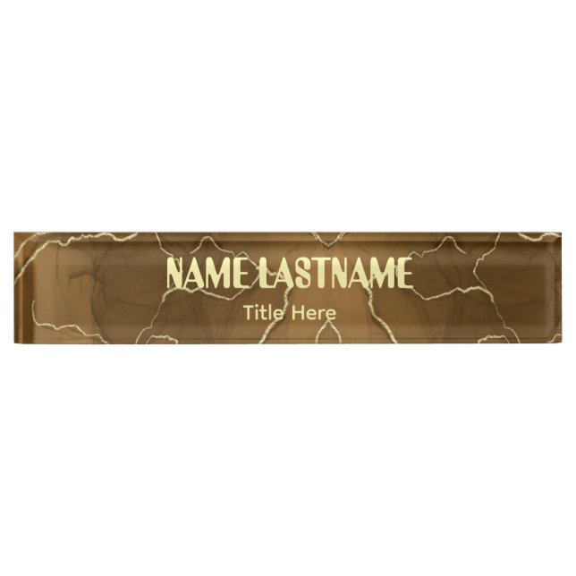 Elegant background custom name desk name plate (Front)