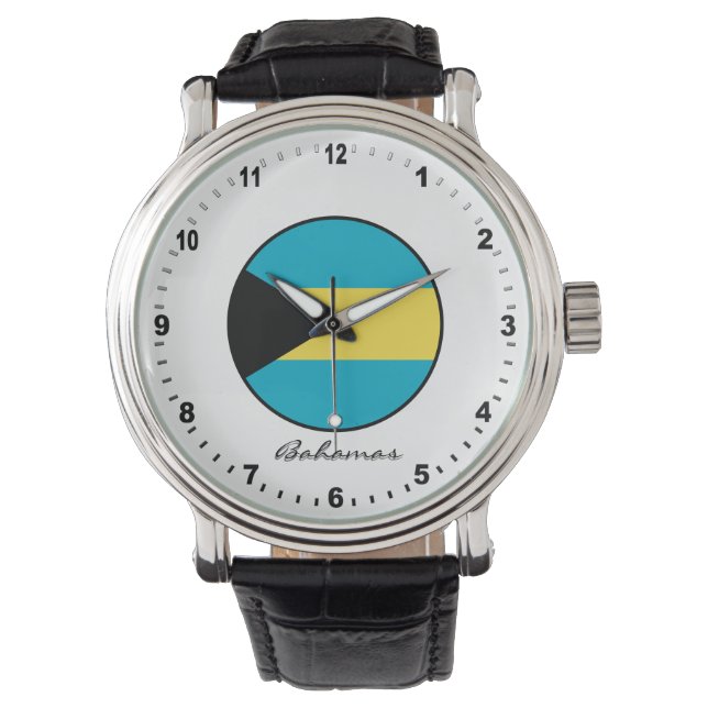 Elegant Bahamas Watch & Bahamas Flag  (Front)