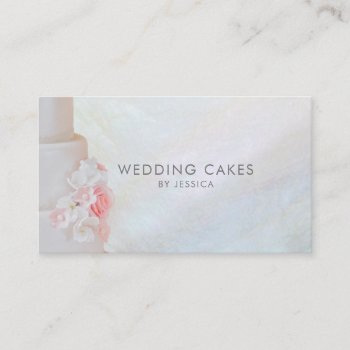 Elegant Baker Wedding Cake Business Card by whimsydesigns at Zazzle