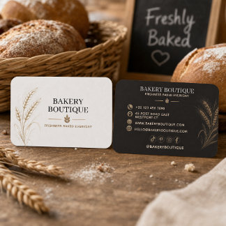 Elegant Bakery Business Card Template | Editable