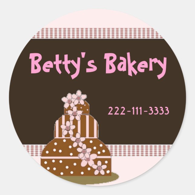 Elegant Bakery Stickers (Front)