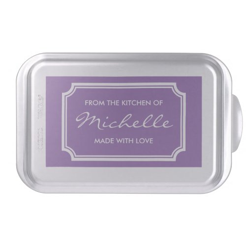 Elegant baking cake pan with personalized name