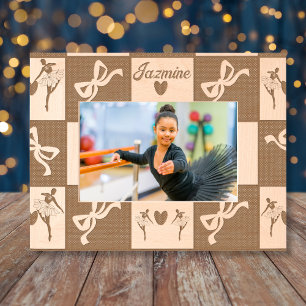 Elegant Ballerina Dancer's Keepsake With Name Engraved Frames