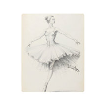 Elegant Ballerina Metal Print