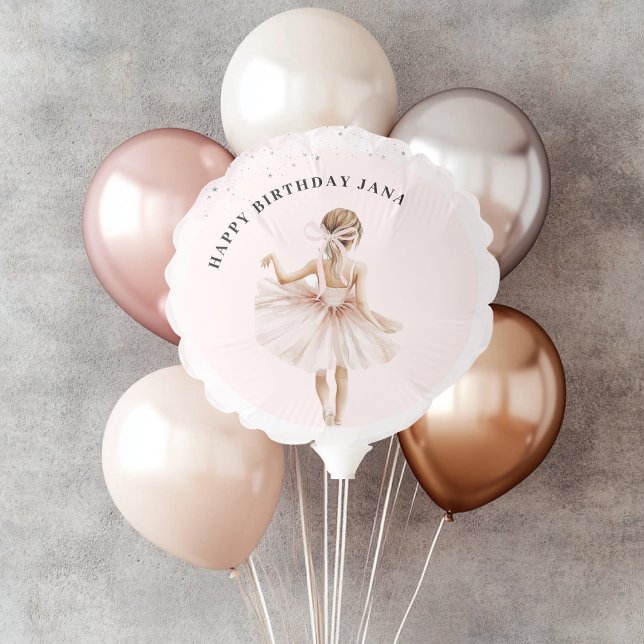 Elegant Ballerina Pink Birthday  Balloon (Creator Uploaded)