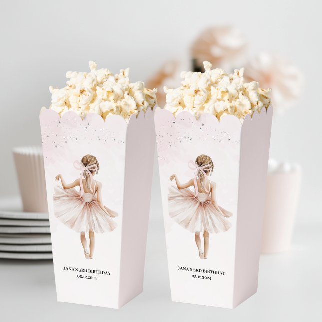 Elegant Ballerina Pink Birthday Favor Boxes (Creator Uploaded)