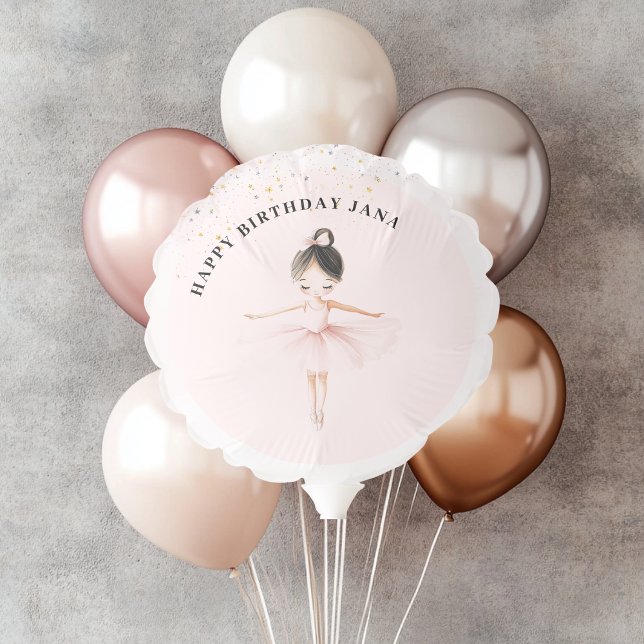 Elegant Ballerina Pink Birthday Party Balloon (Creator Uploaded)