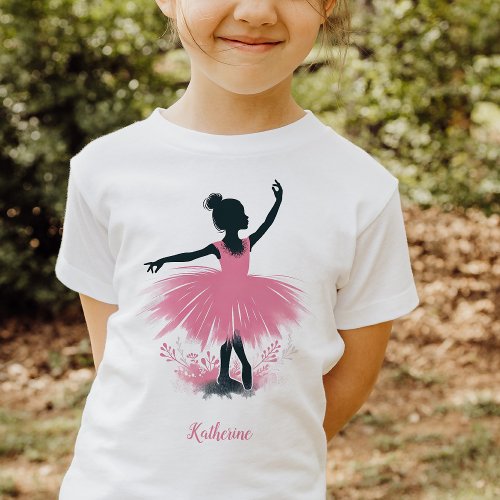 Elegant Ballerina Silhouette Ballet T_Shirt