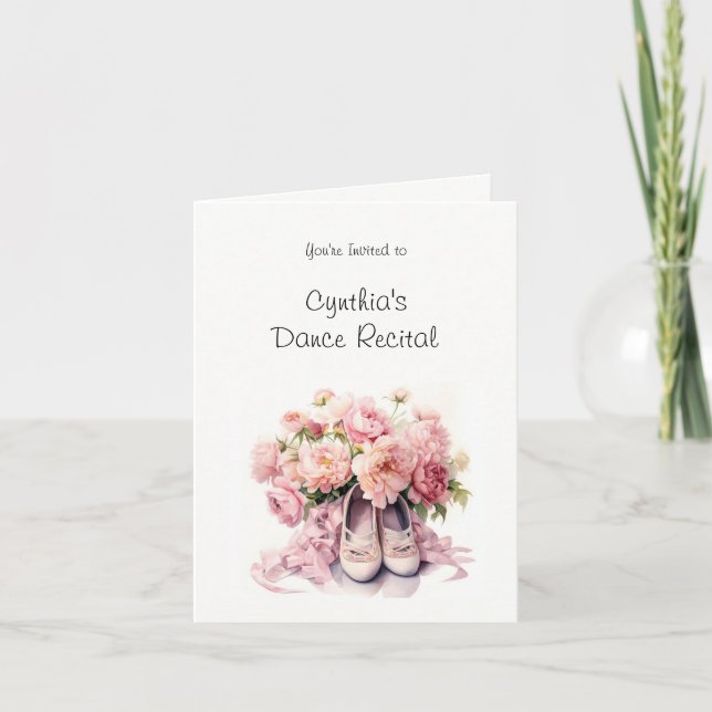 Elegant Ballet Dance Recital Invitation (Front)