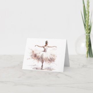 Elegant Ballet Dancer Dancing BLANK Card