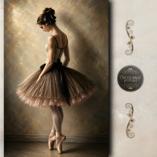Elegant Ballet Dancer Decoupage Tissue Paper