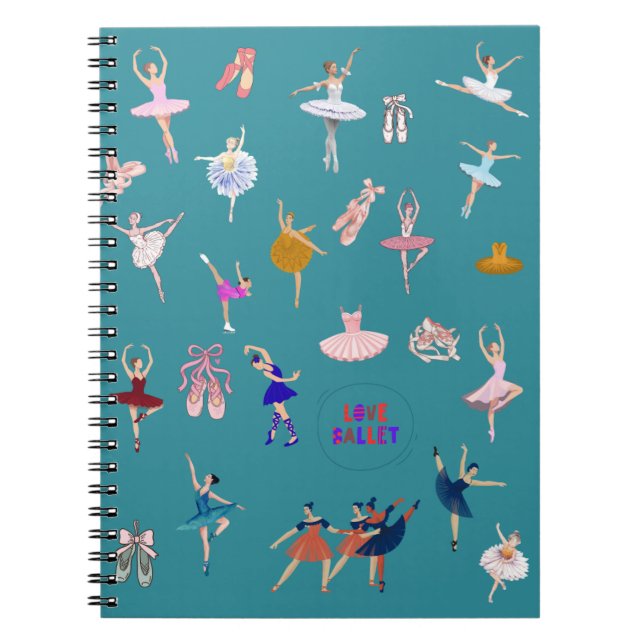Elegant Ballet Dancers Notebook (Front)